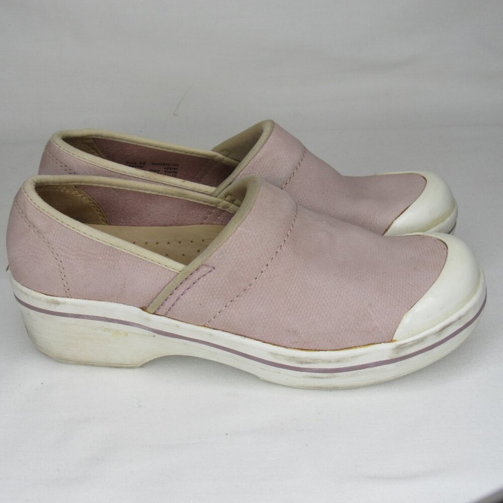 Dansko VOLLEY HOPSACK Pink Leather Professional Clogs Size 38 7.5 8 - Picture 5 of 9